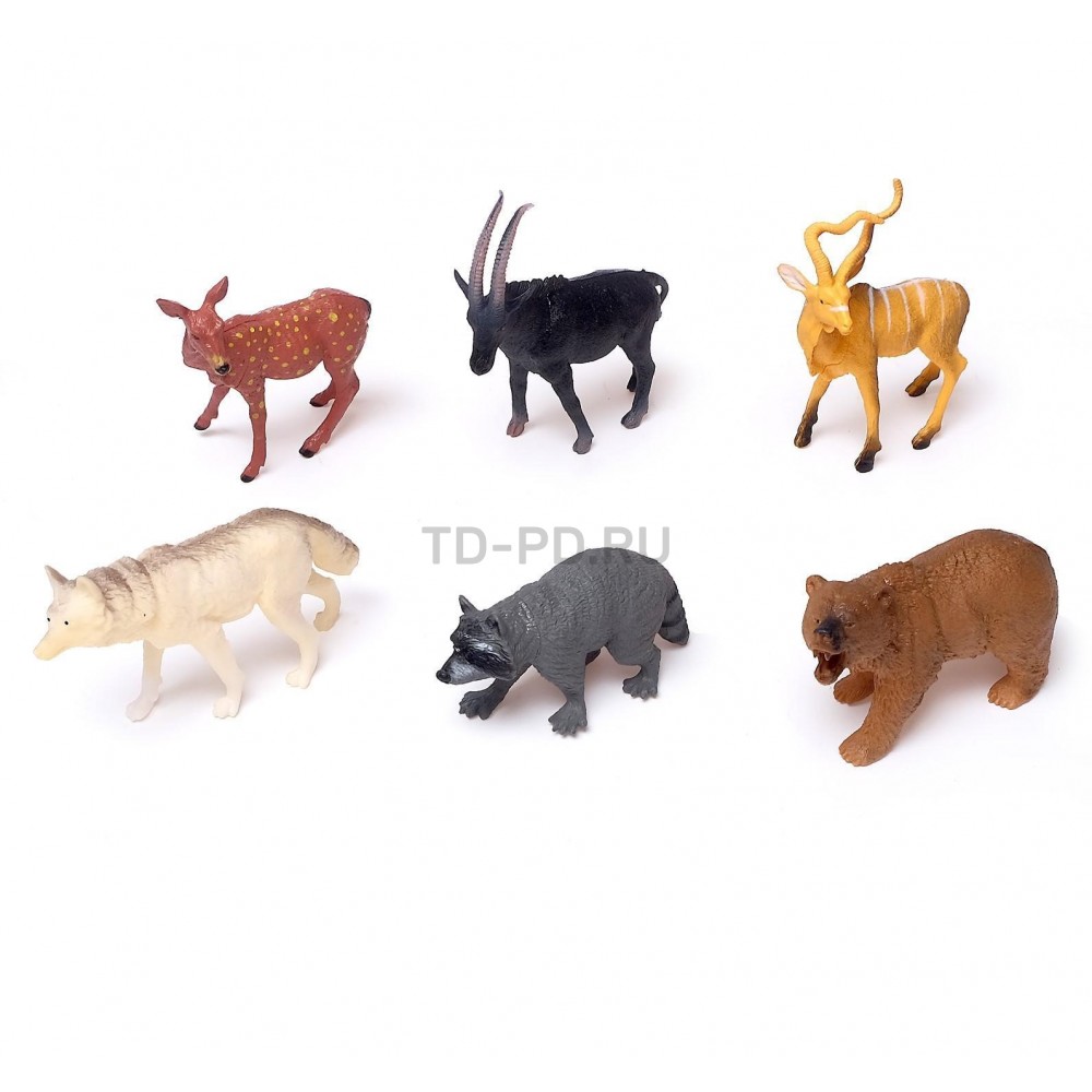 Набор животных «Лесные звери», 6 фигурок
