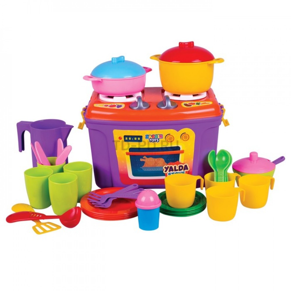Кухня Mini Stove, набор 35 предметов, цвет фиолетовый