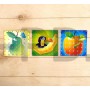 Геоборд двусторонний «Фрукты» со сменными картинками и резиночками, по методике Монтессори, планшет цвет МИКС