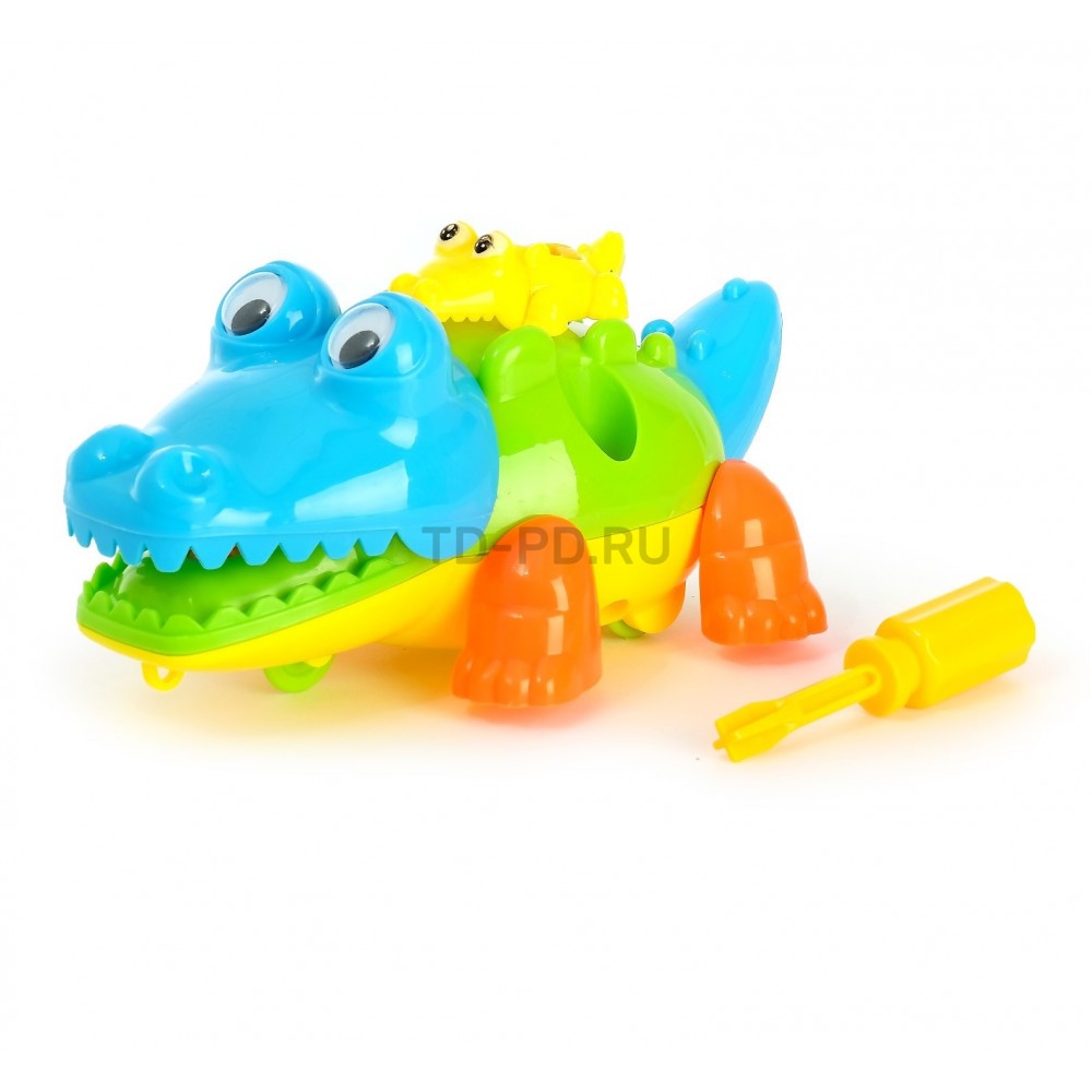 Конструктор для малышей «Крокодильчик», 9 деталей, цвета МИКС