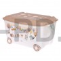 Ящик для игрушек «Зверушки на опушке», на колёсах, с декором, 580 × 390 × 335 мм
