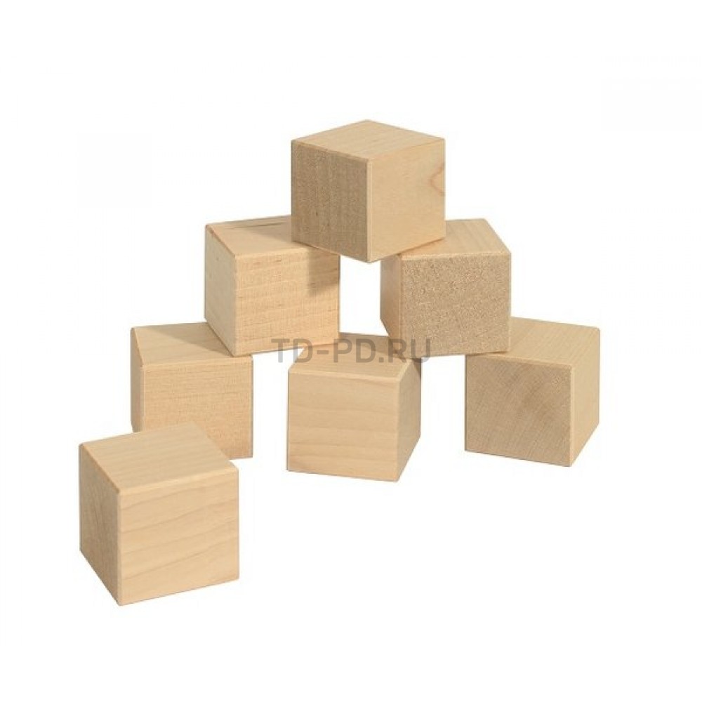 Кубики Неокрашенные, 12 шт., размер кубика: 3,8 × 3,8 см