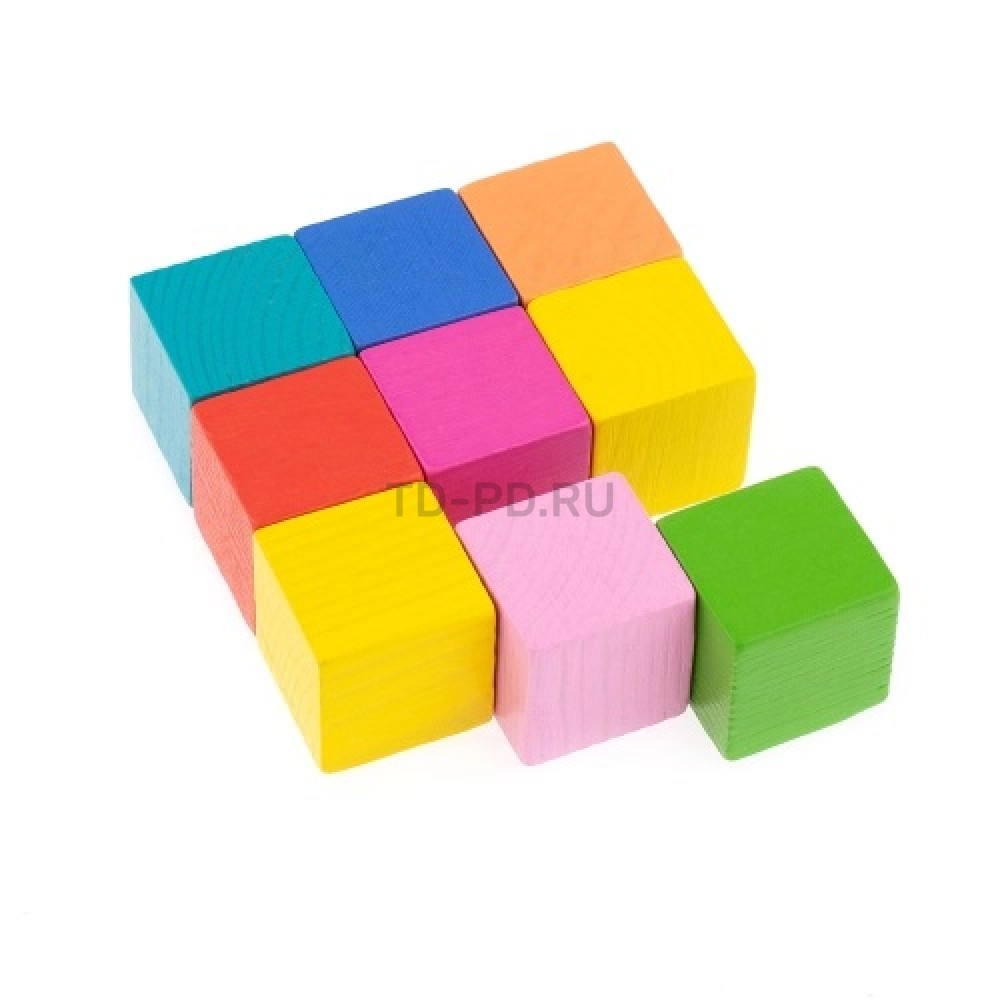 Кубики «Мини» 9 шт., кубик: 2.7 × 2.7 см, цвета МИКС
