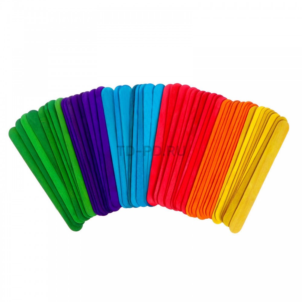Счётные палочки большие цветные, набор 50 шт., длина палочки: 15 см