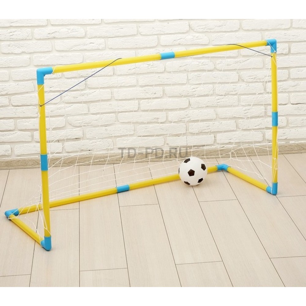 
Ворота футбольные «Весёлый футбол» с сеткой, с мячом