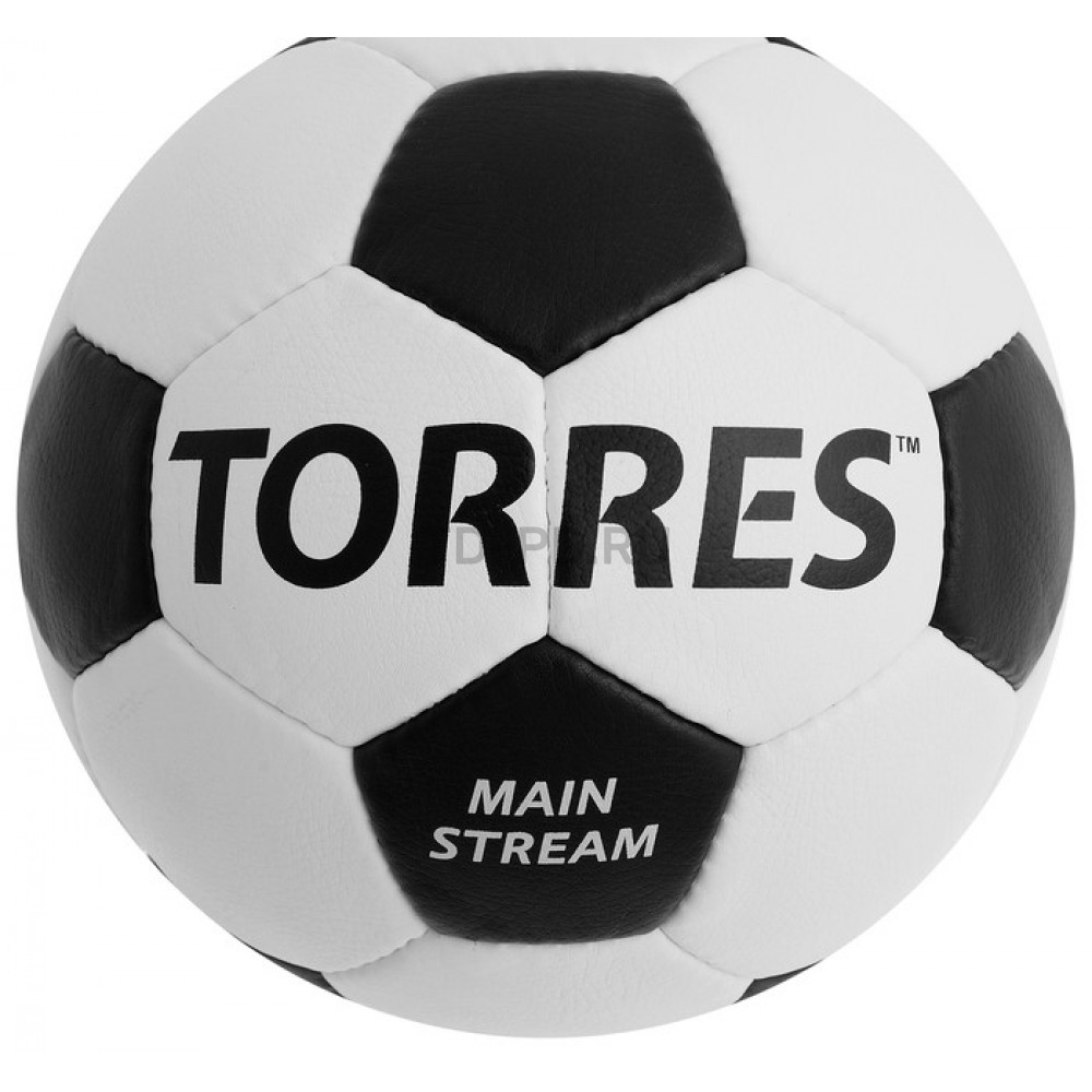 Мяч футбольный TORRES Main Stream, PU, ручная сшивка, 32 панели, размер 5, 434 г
