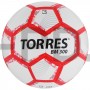 Мяч футбольный TORRES BM 300, размер 3, 28 панелей, глянцевый TPU, 2 подкладочных слой, машинная сшивка, цвет белый/серебряный/красный