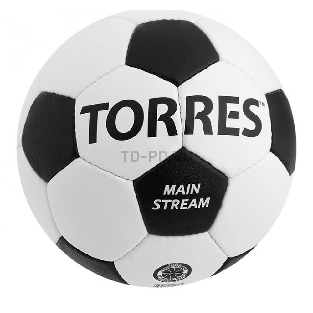 Мяч футбольный Torres MAIN STREAM, F30184, PU, ручная сшивка, 32 панели, размер 4, 394 г