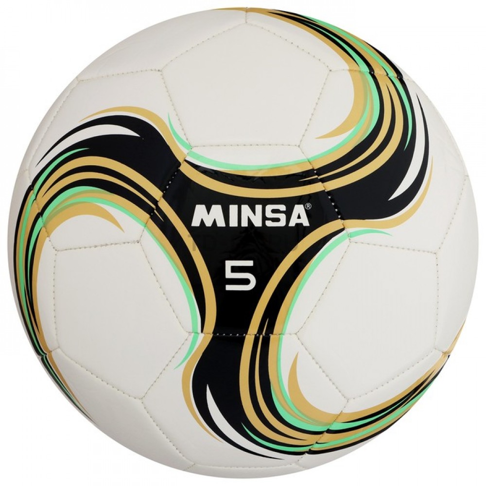 Мяч футбольный MINSA Spin, TPU, машинная сшивка, размер 5