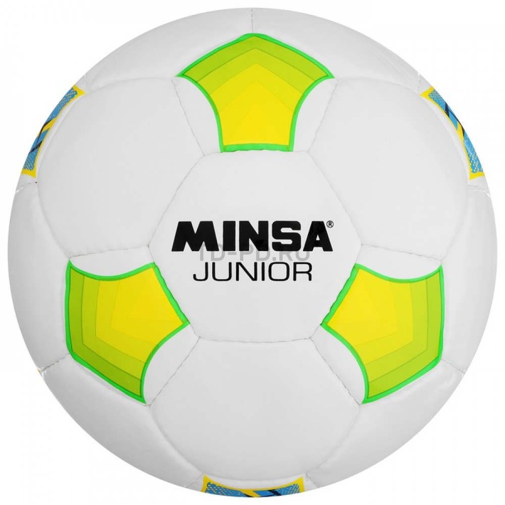 Мяч футбольный MINSA Junior, PU, ручная сшивка, размер 4