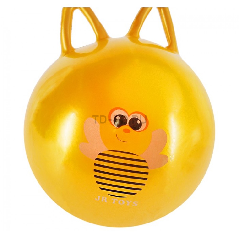Мяч попрыгун «Пчёлка» с ушками, d=45 см, 380 г, цвет жёлтый
