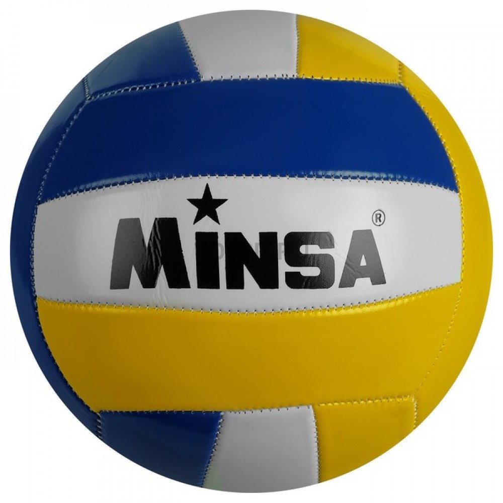Мяч волейбольный MINSA, размер 5, 270 г,18 панелей, машинная сшивка