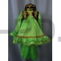 Татарская девочка зеленый(платье,шаровары,тюбитейка)