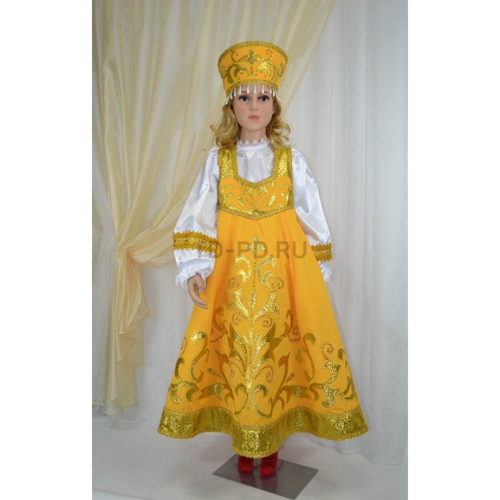 Русь золотая аппликация девочка (сарафан, блузка,кокошник)