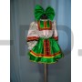 Русский народный плясовой девочка зеленый (блузка,юбка, лента с бантом)