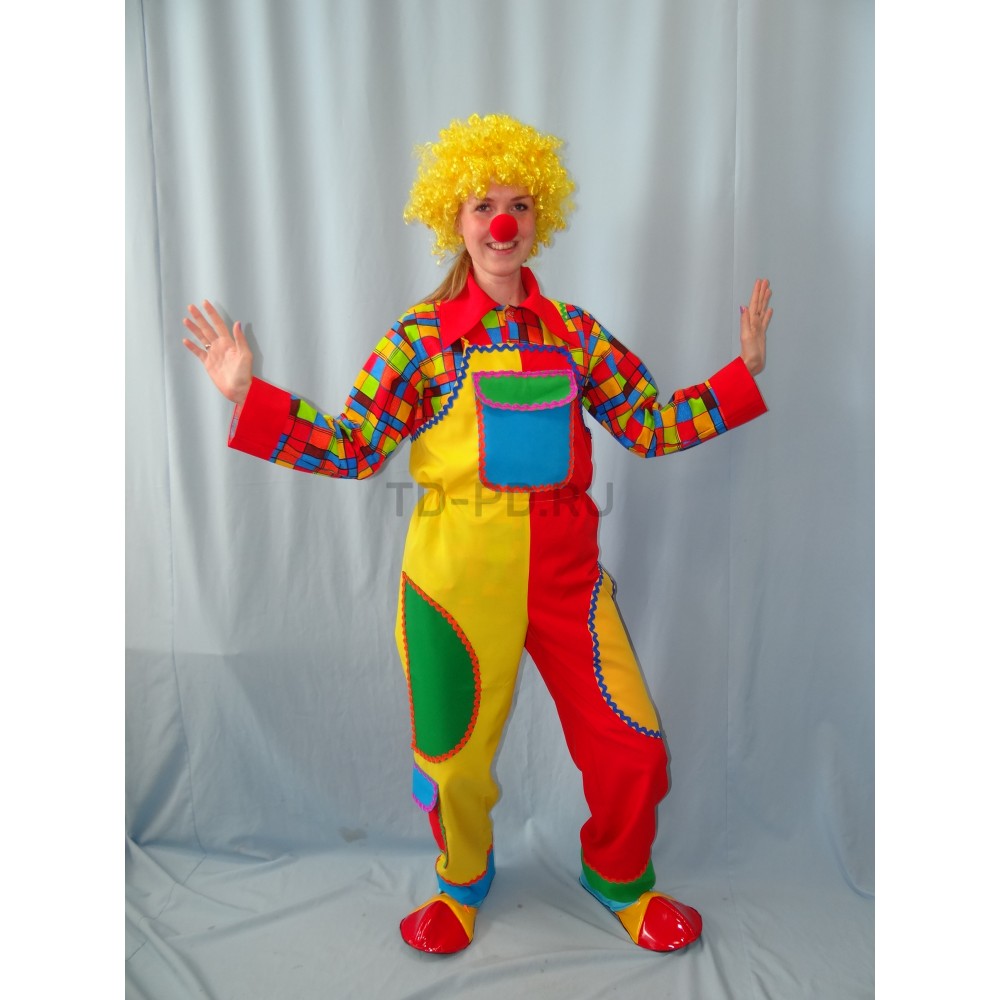 Клоун Клепа (брюки с грудкой,рубашка,парик)