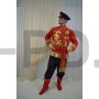 Костюм Русь мужской аппликация(рубашка,кушак,брюки,картуз)красный
