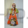 Жостов Праздничный женский (платье,кокошник) оранжевый