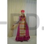 Рус.народный женский с фартуком (сарафан,блузка,кокошник) фуксия
