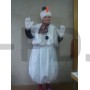 Снеговик (шапочка - маска, руковички, юбка, кофта)