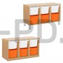 Система хранения выдвижная  трехсекционная с 6 глубокими контейнерами.