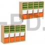 Система хранения выдвижная  четырехсекционная с 20 контейнерами (8 глубоких, 12 неглубоких).