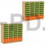 Система хранения выдвижная  четырехсекционная с 32 контейнерами (28 неглубоких, 4 глубоких).