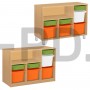 Система хранения тумба Полочка с 7 контейнерами (4 глубоких,3  неглубоких) 