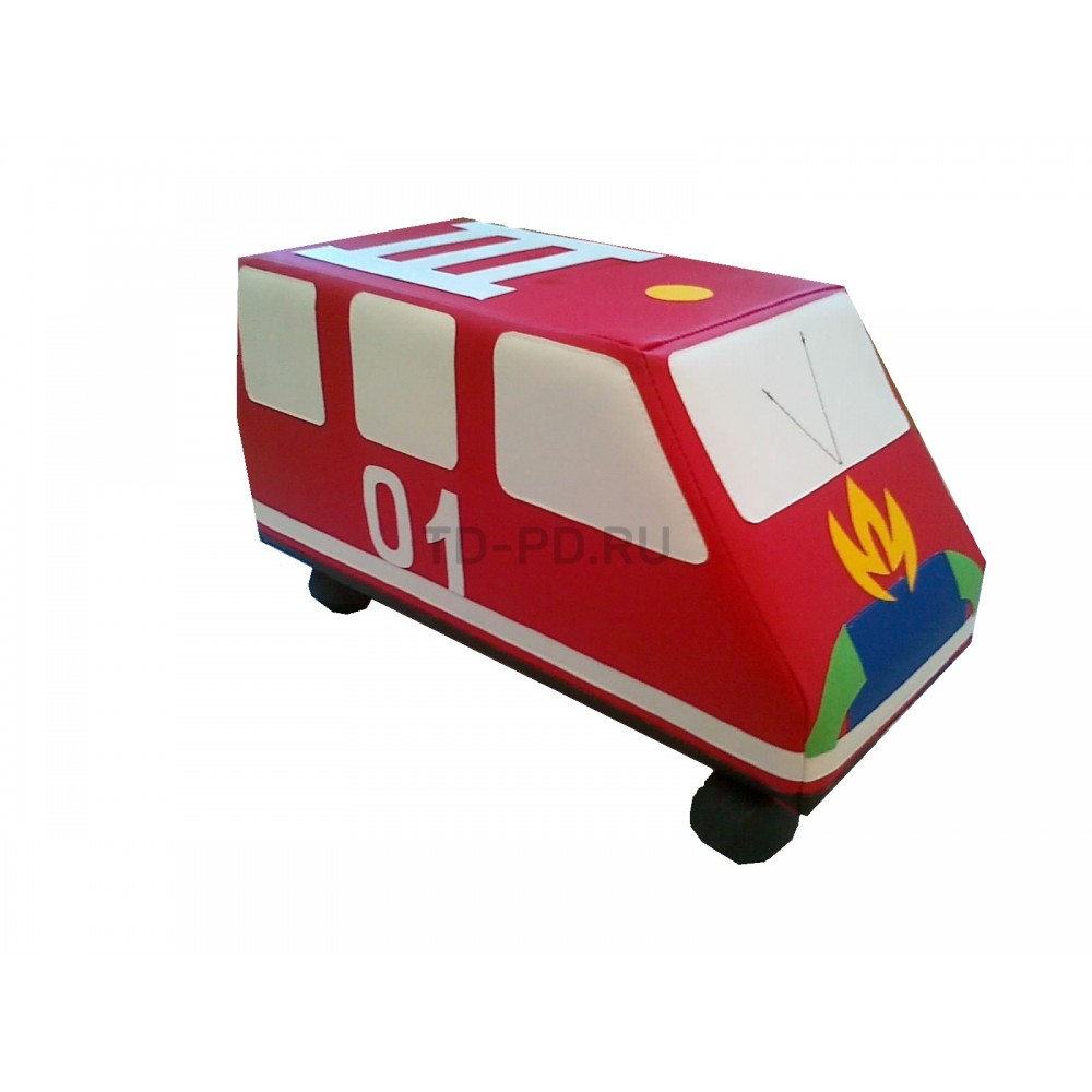 Мягкий модуль Машина на колесах "Пожарная" - 2