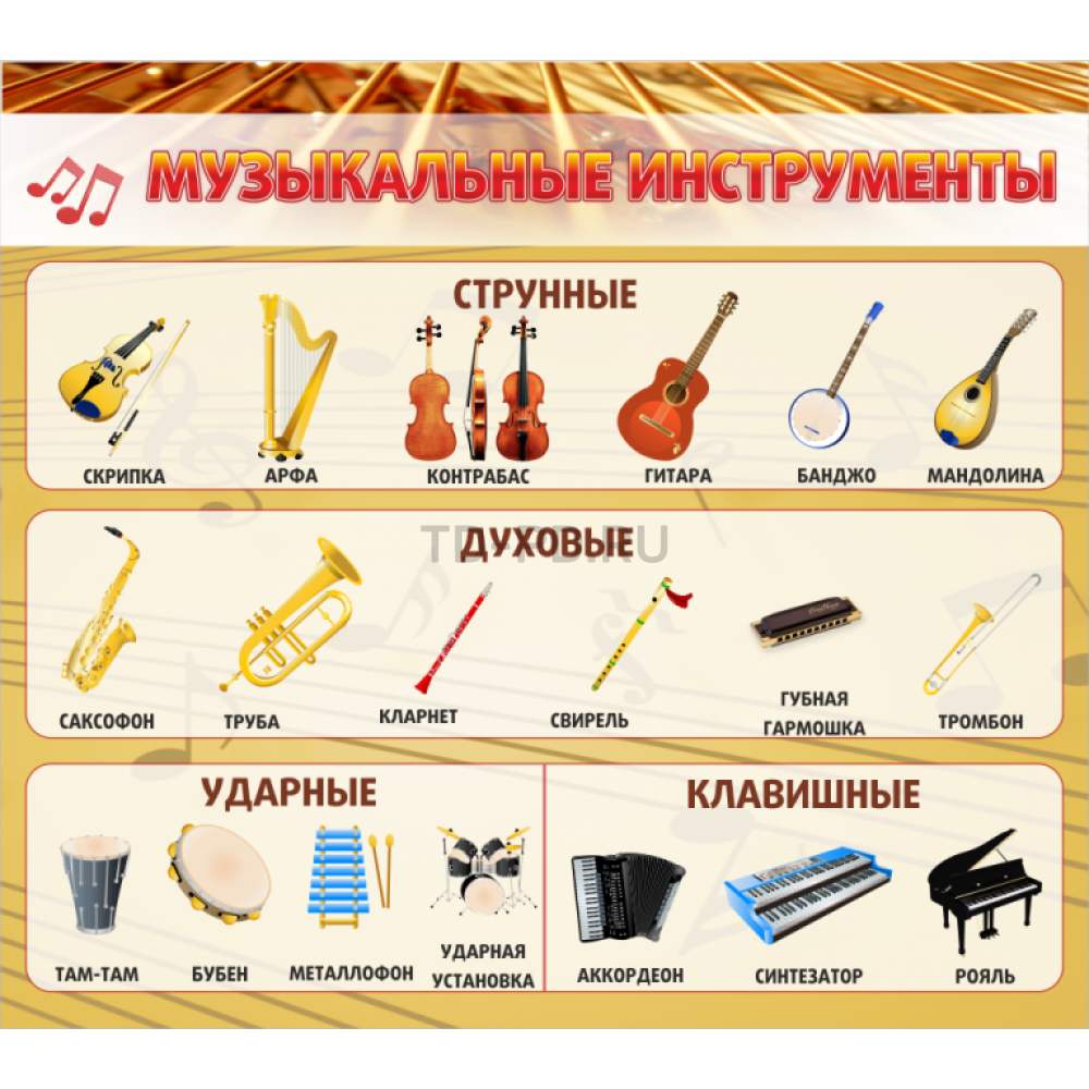 Стенд "Музыкальные инструменты"