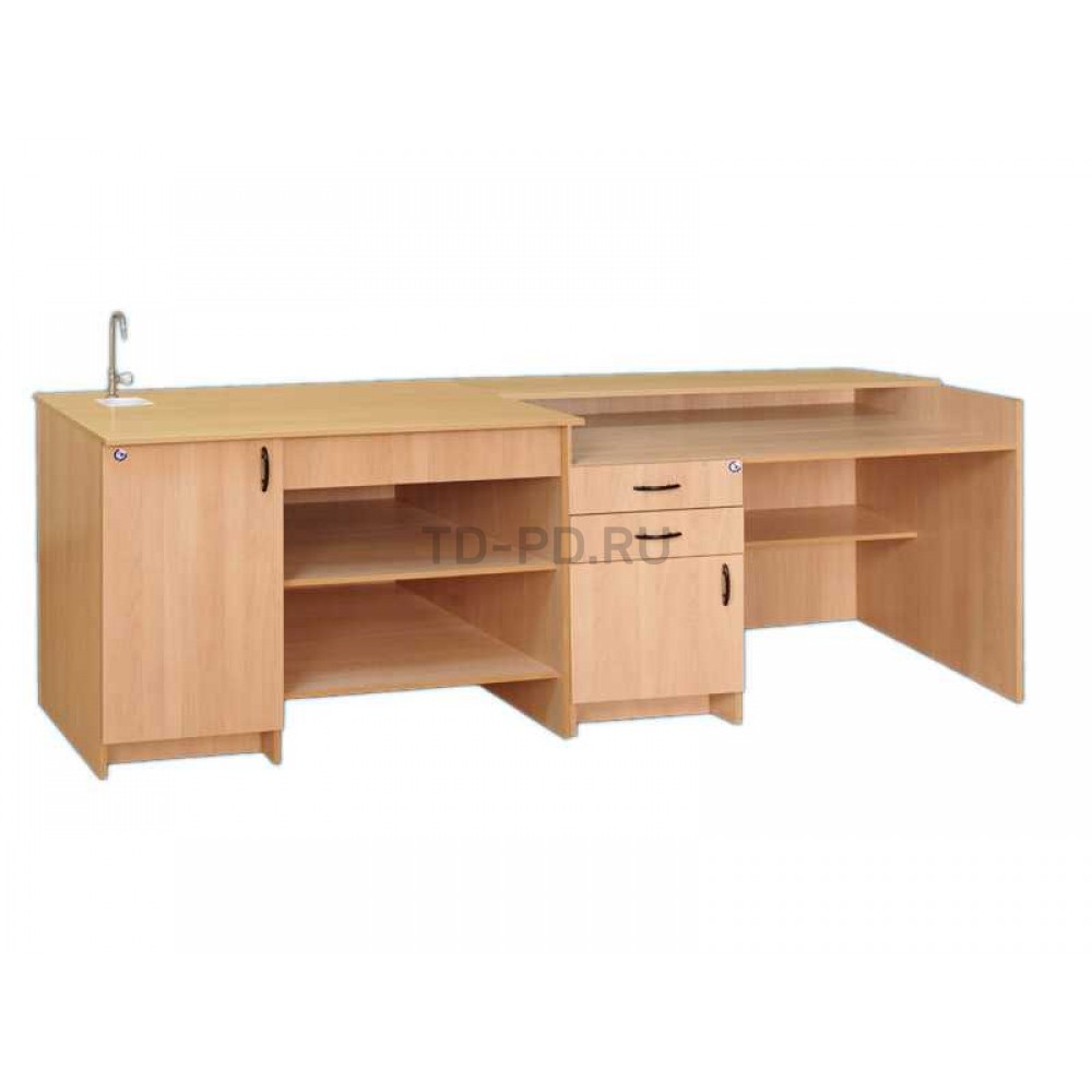 Зона-стол для кабинета химии демонстрационная корпусная двойная
