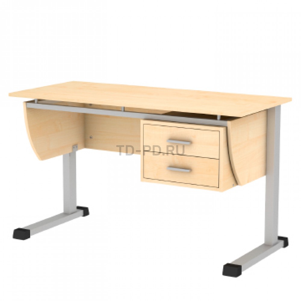 Учительский стол Рио с 2 ящиками на металлокаркасе