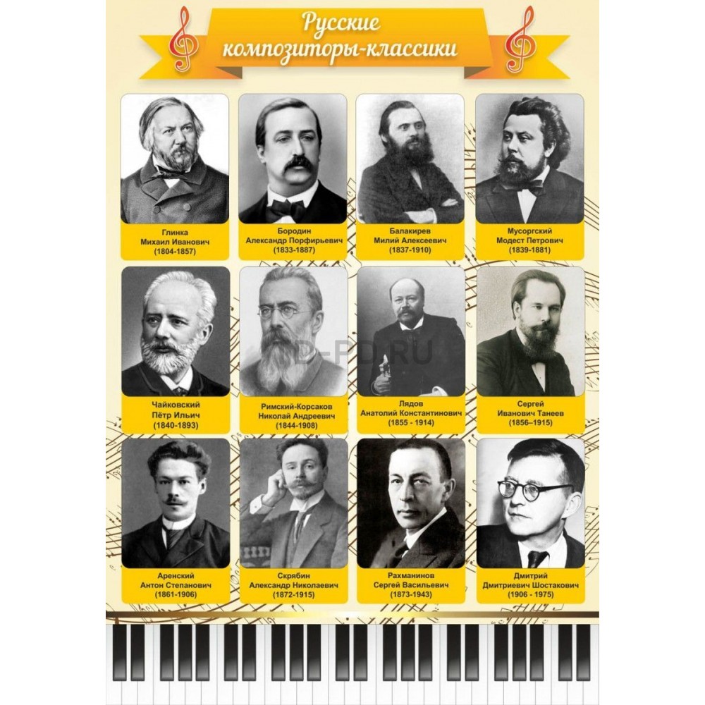 Стенд "Русские композиторы-классики"