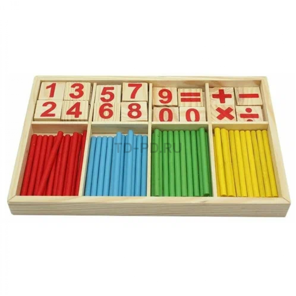 Игрушка деревянная/ Счетный набор/ Палочки для счета/ Учимся считать