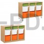 Система хранения выдвижная  трехсекционная с 9 контейнерами (6глубоких, 3 неглубоких).