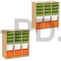 Система хранения выдвижная  трехсекционная с 18 контейнерами (6 глубоких, 12 неглубоких).