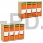 Система хранения выдвижная  четырехсекционная с 16 контейнерами (4 неглубоких, 12 глубоких).
