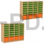 Система хранения выдвижная  четырехсекционная с 28 контейнерами (24 неглубоких, 4 глубоких).