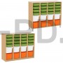 Система хранения выдвижная  четырехсекционная с 24 контейнерами (16 неглубоких, 8 глубоких).