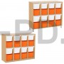 Система хранения выдвижная  четырехсекционная с 16 глубокими контейнерами.