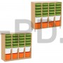 Система хранения выдвижная  четырехсекционная с 28 контейнерами (20 неглубоких, 8 глубоких).