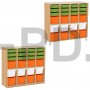 Система хранения выдвижная  четырехсекционная с 24 контейнерами (12 неглубоких, 12 глубоких).