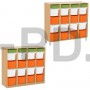 Система хранения выдвижная  четырехсекционная с 20 контейнерами (4 неглубоких, 16 глубоких).