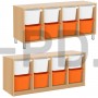 Система хранения выдвижная  четырехсекционная с 8 глубокими контейнерами.