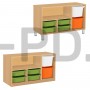 Система хранения тумба-1 с 6 контейнерами (2 глубоких, 4 неглубоких) 