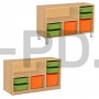 Система хранения тумба-2 с 6 контейнерами (2 глубоких, 4 неглубоких) 
