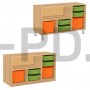Система хранения тумба-3 с 6 контейнерами (2 глубоких, 4 неглубоких) 
