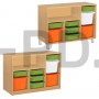 Система хранения тумба Полочка с 8 контейнерами (3 глубоких, 5  неглубоких) 