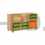 Система хранения тумба подкатная с 7 контейнерами (1 глубокий, 6 неглубоких) 